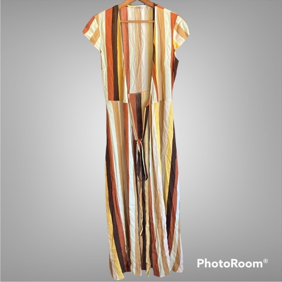 & Other Stories Maxi Wrap Dress with Stripes - Picture 4 of 7